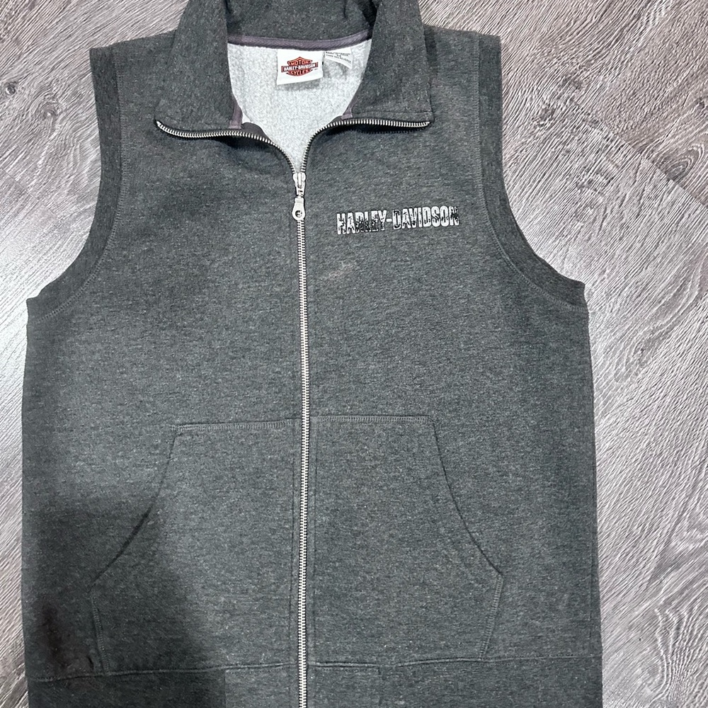 Harley-Davidson Charcoal Zip-Up Vest